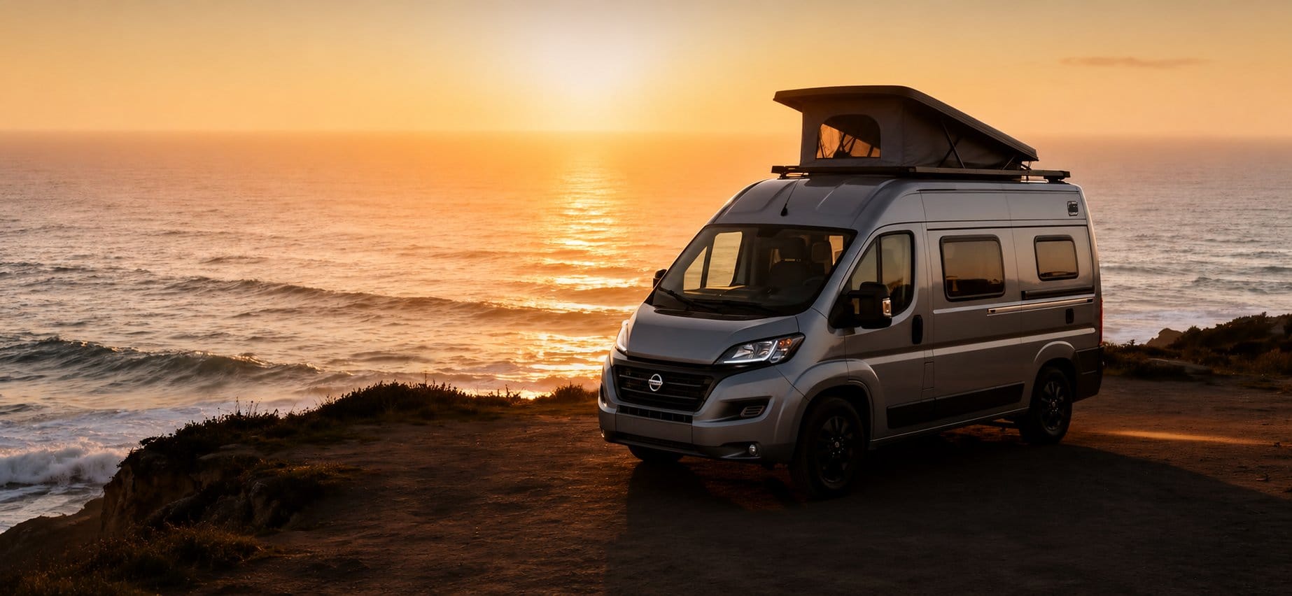 Aventura en caravana junto al mar